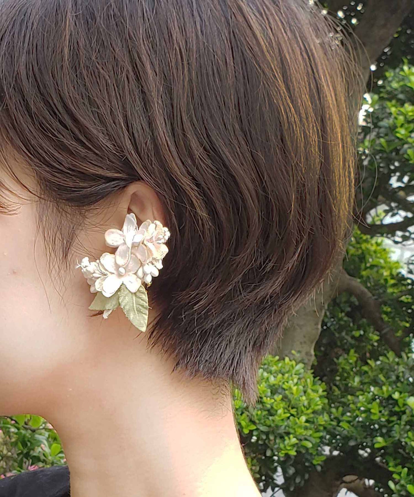 あじさいの片耳ピアス