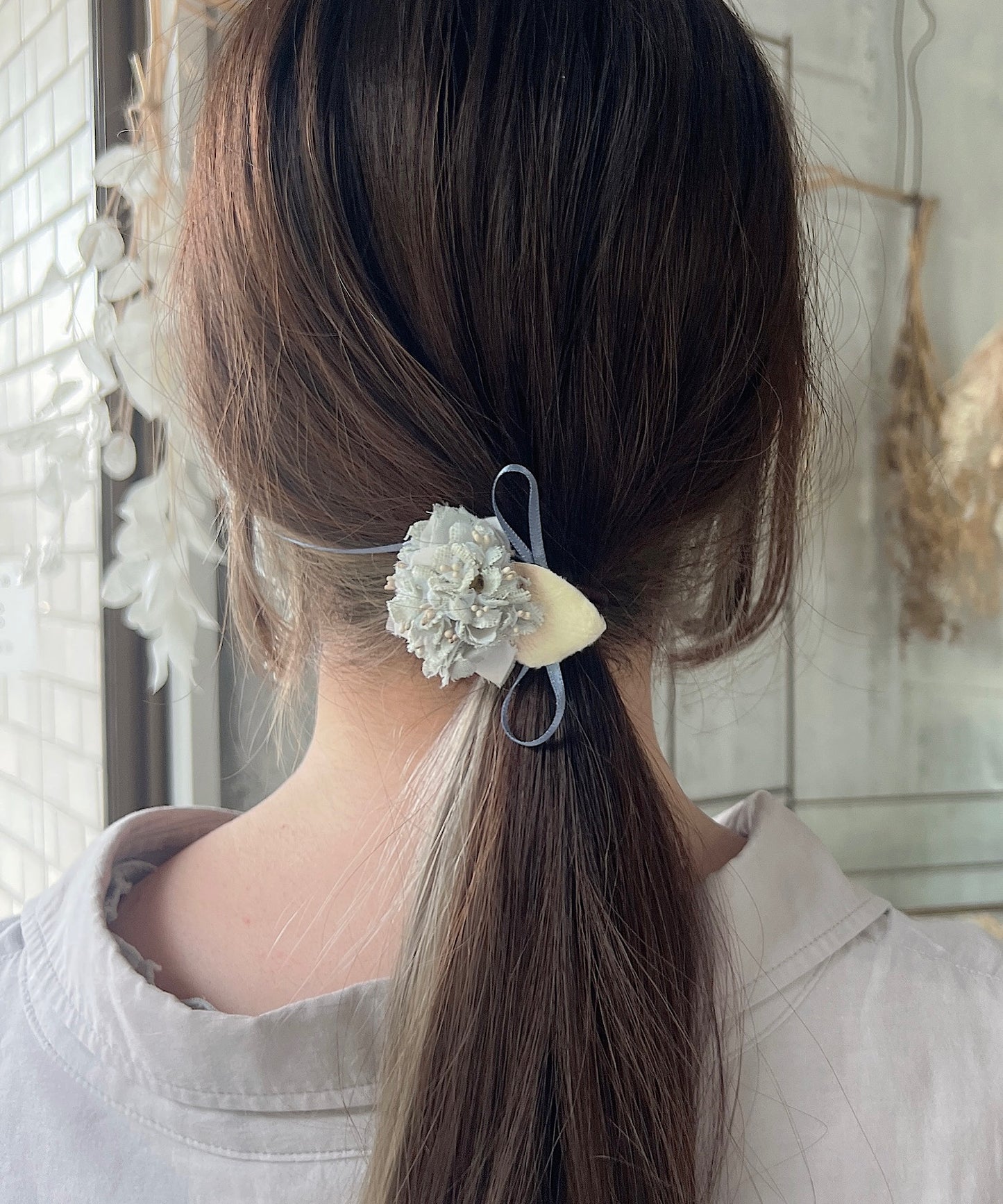アジサイの花束ヘアゴム