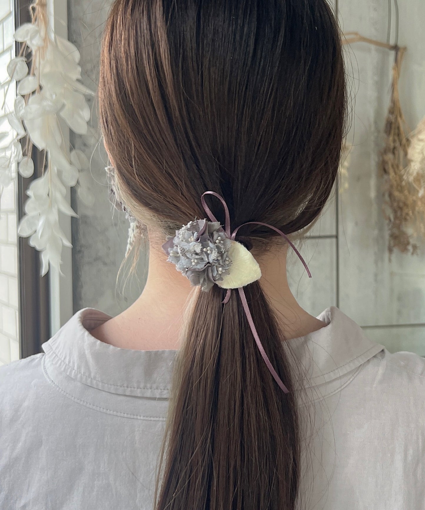 アジサイの花束ヘアゴム