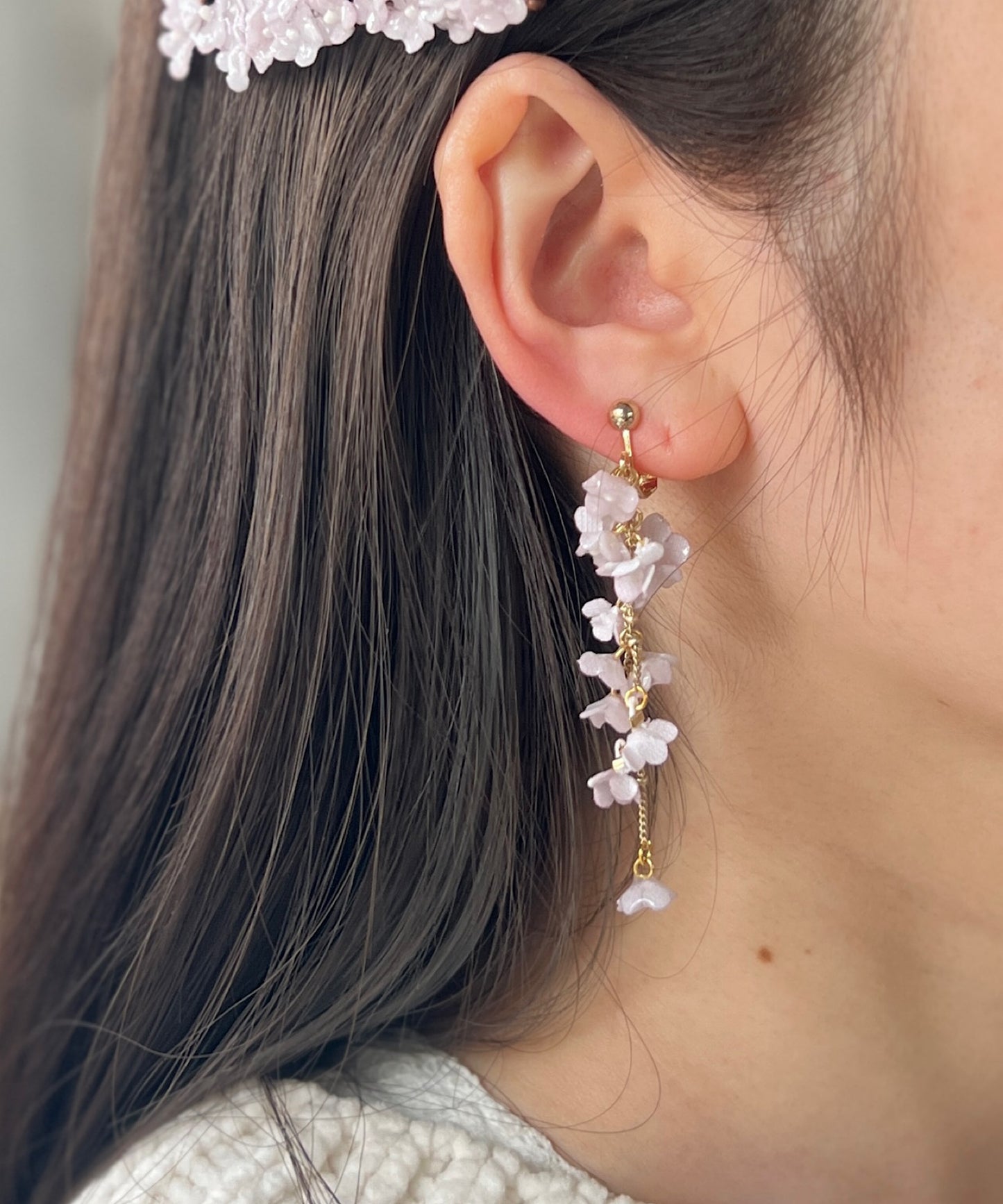 ランタナのクリアピアス