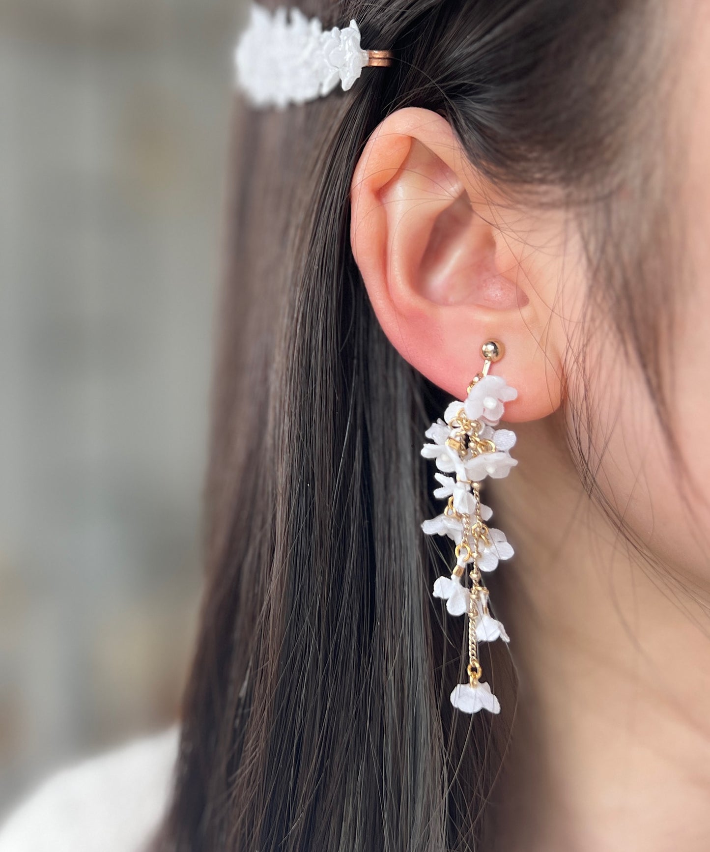 ランタナのクリアピアス