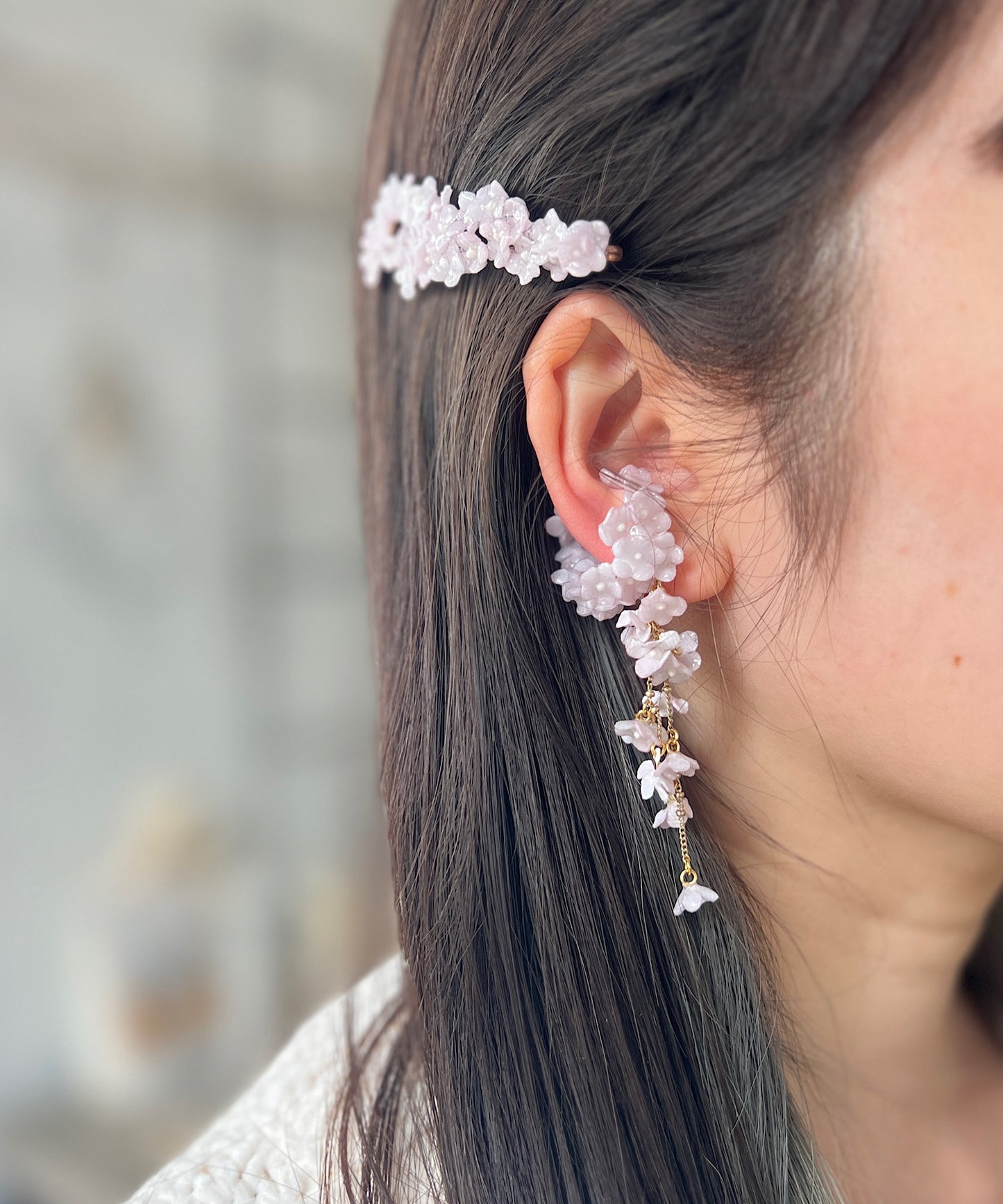 ランタナのクリアピアス