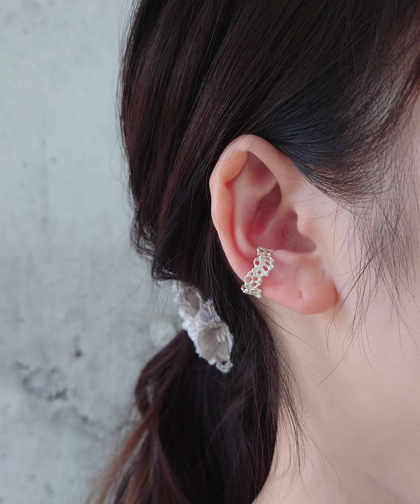 スカラップレースのイヤーカフ*silver