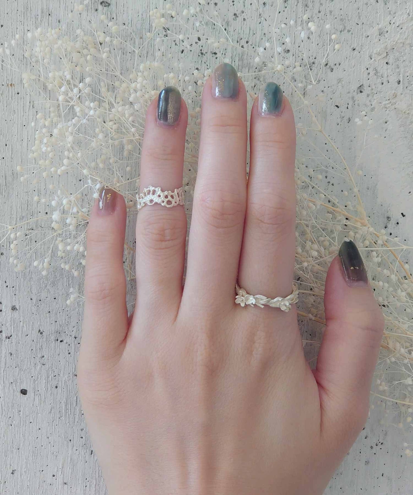 スカラップレースのイヤーカフ*silver