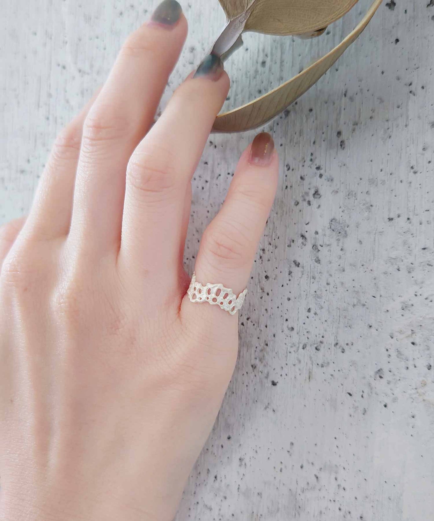 スカラップレースのイヤーカフ*silver