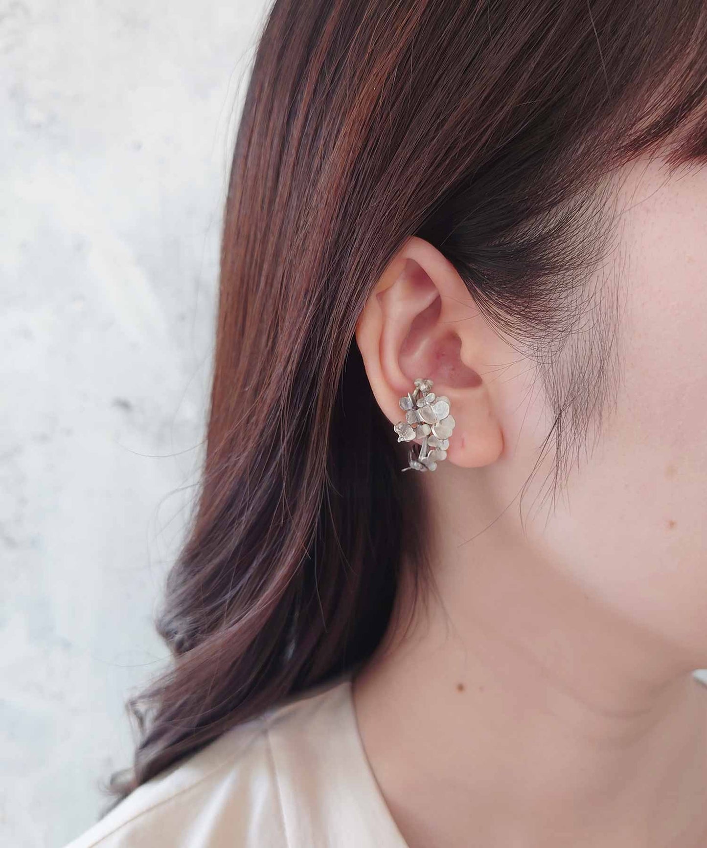ヤマイモヅルのイヤーカフ*silver