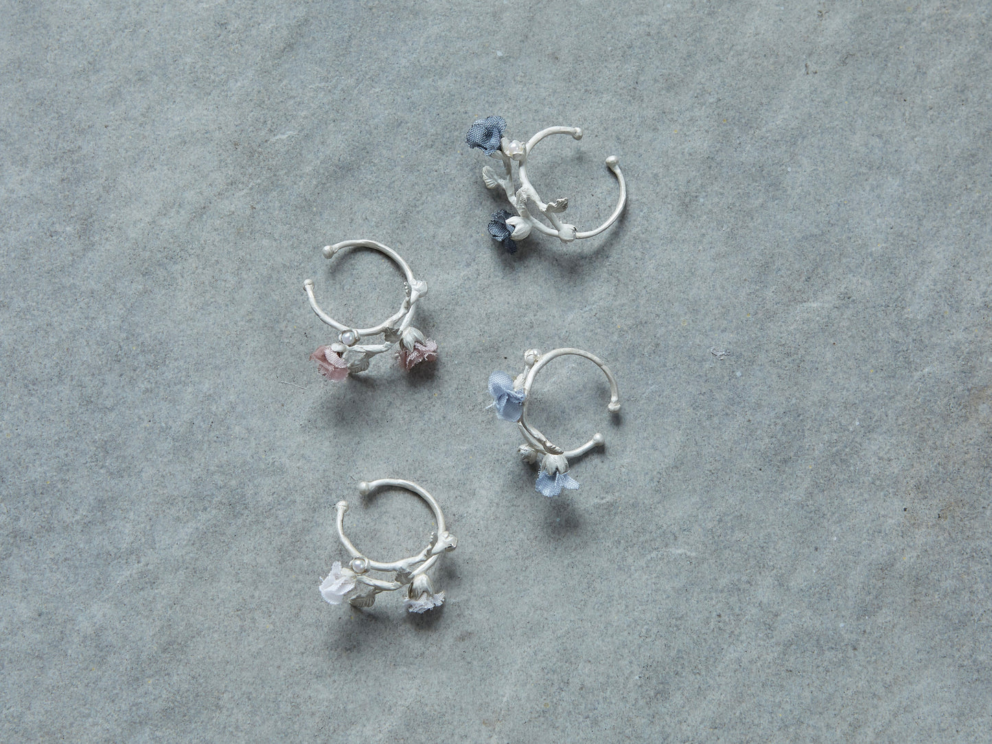 花とつぼみのシルバーイヤーカフ*silver
