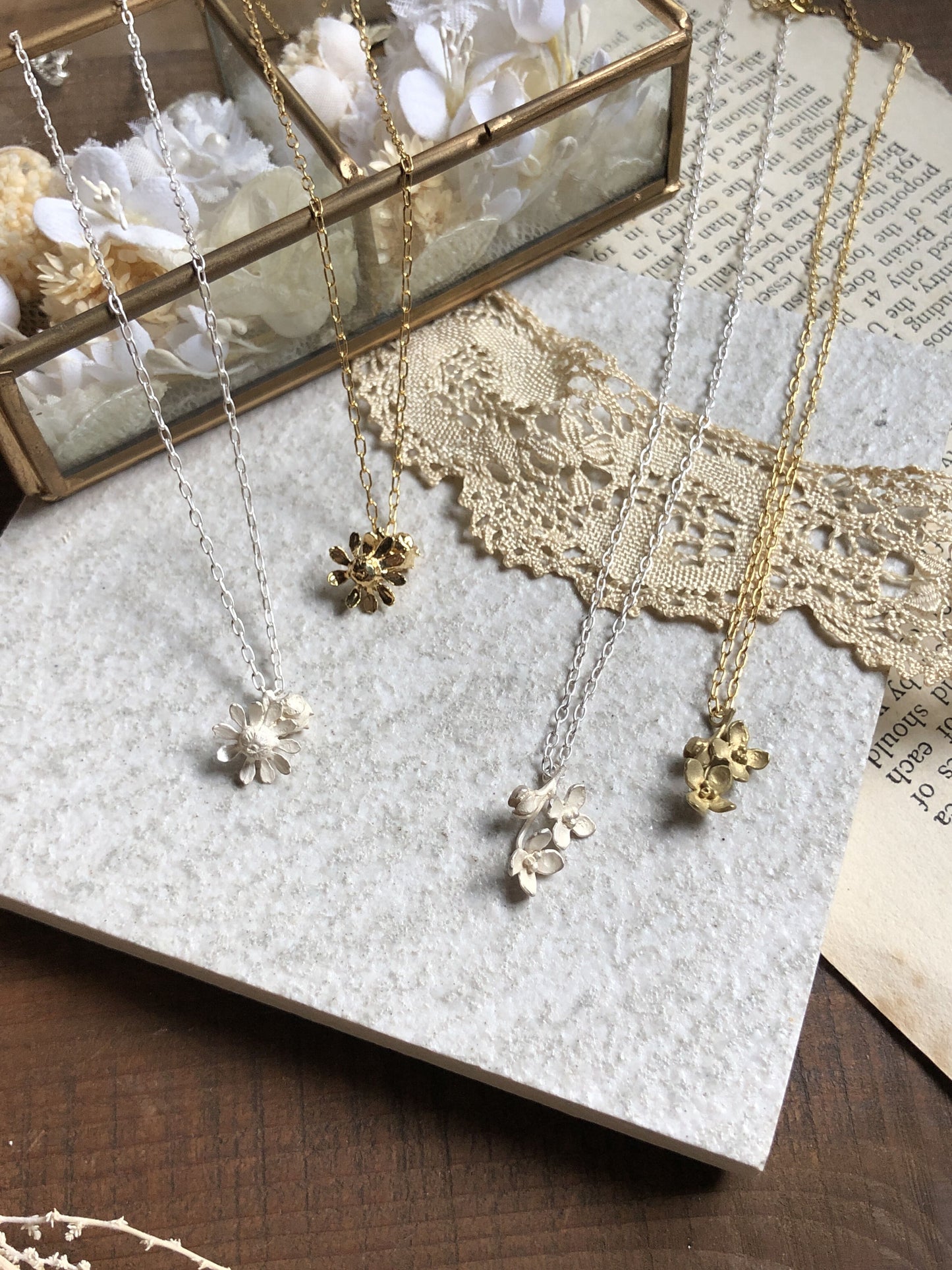 カモミールのネックレス*silver
