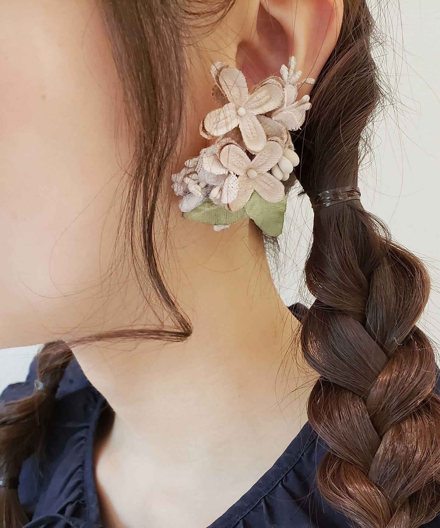 あじさいの片耳ピアス