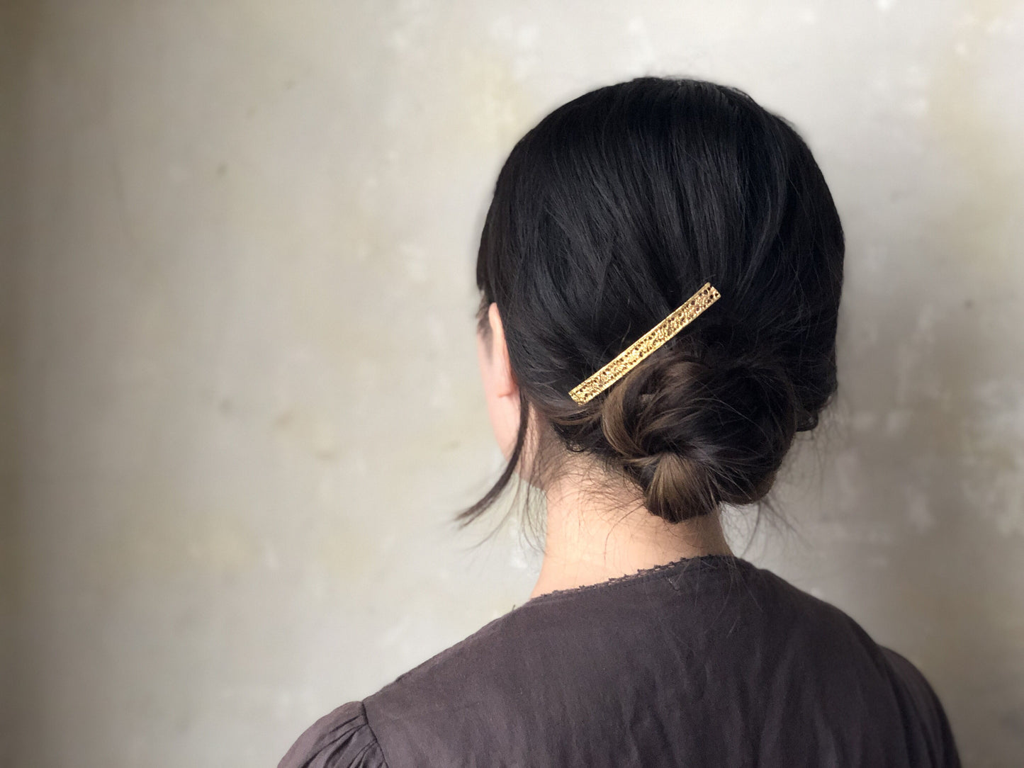 透かしレースのバレッタ