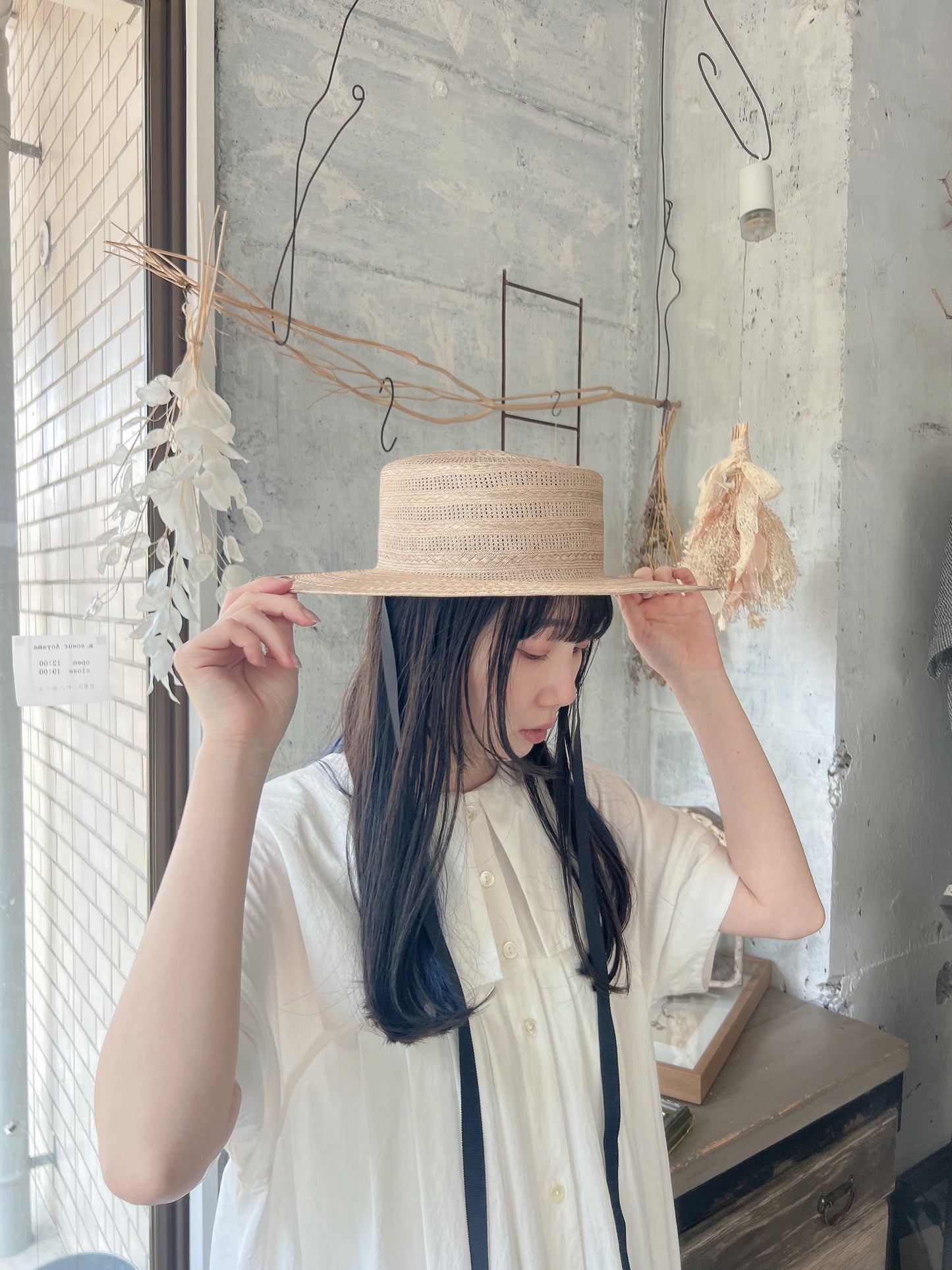 ［ Mia Hat ］Lace Canotier