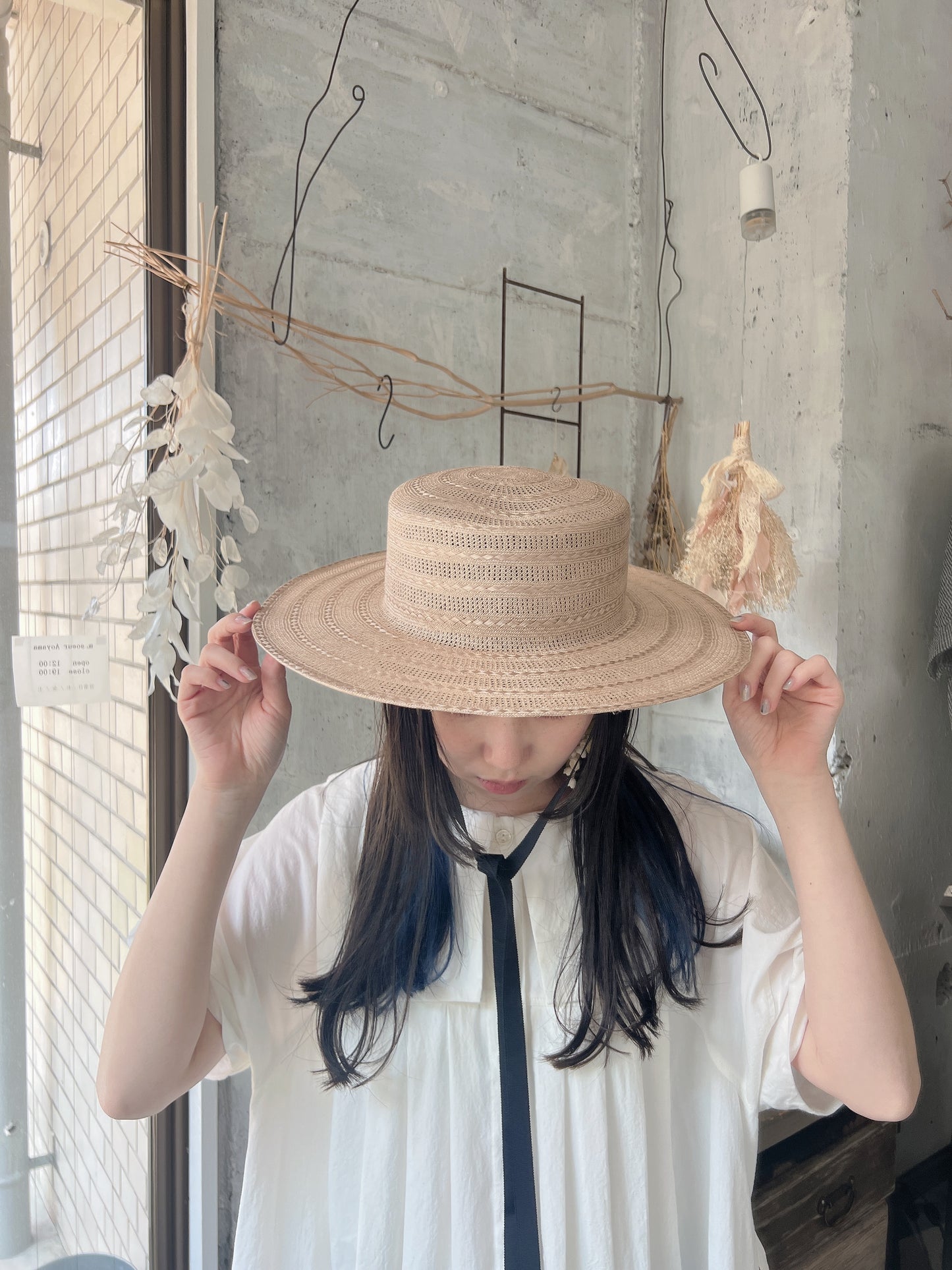 ［ Mia Hat ］Lace Canotier