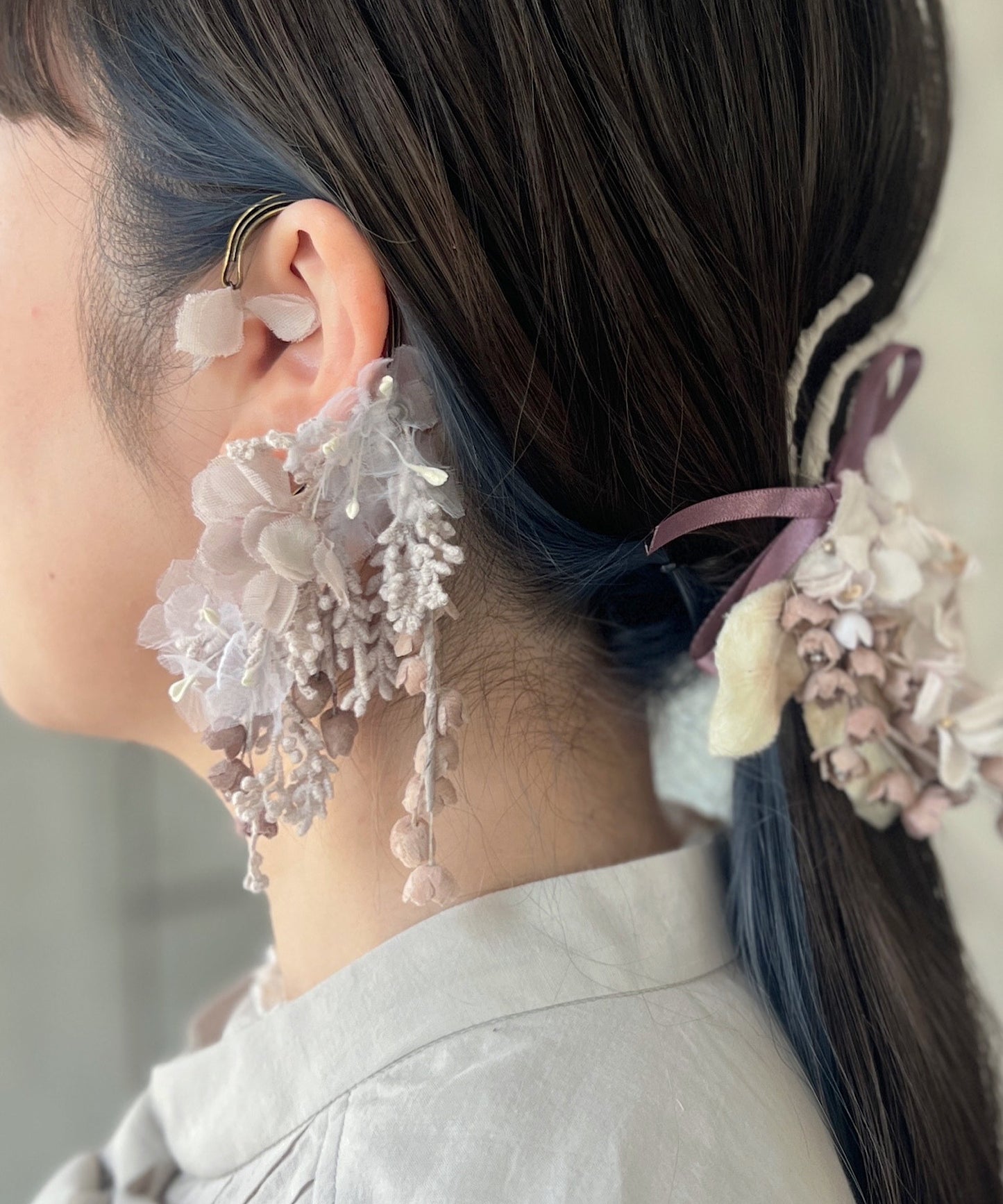 スズランの花束イヤーフック