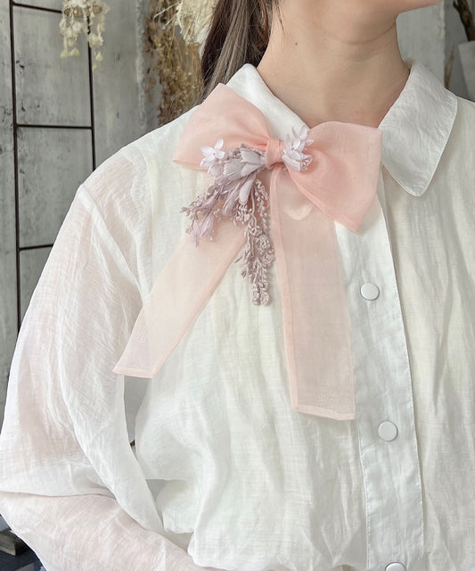 【SALE】オーガンジーリボンのコサージュ