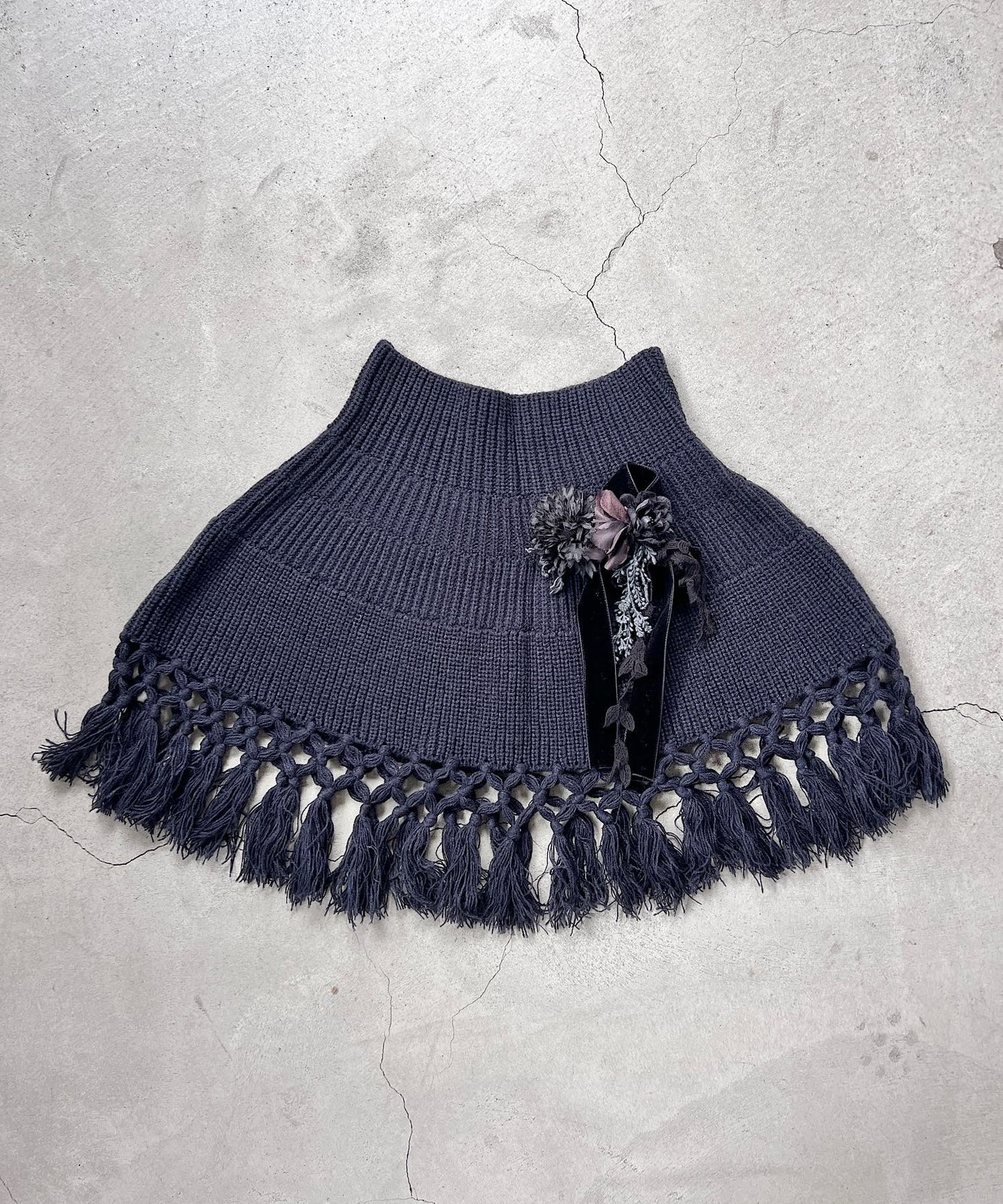 ラウンドポンチョ＊ショールピン付き