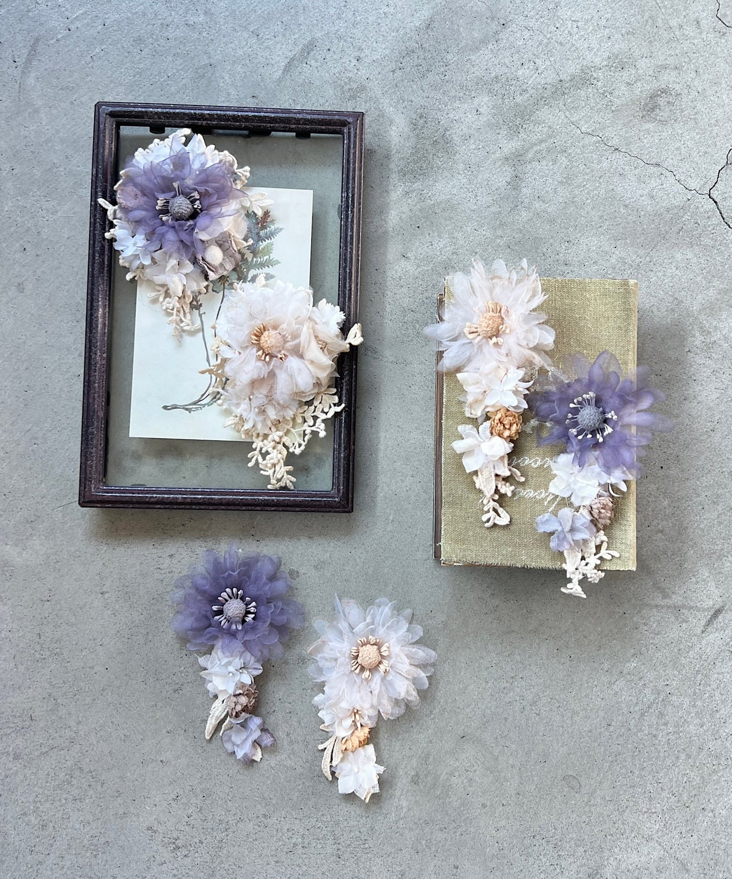 紅茶染めの3wayイヤーカフ