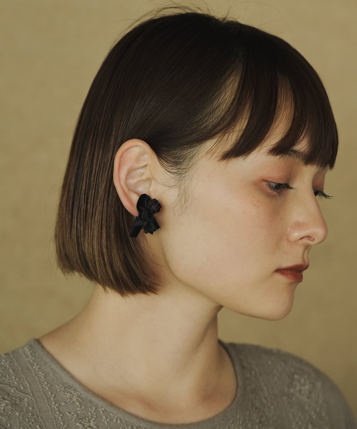 デイジーとリボンのピアス/イヤリング