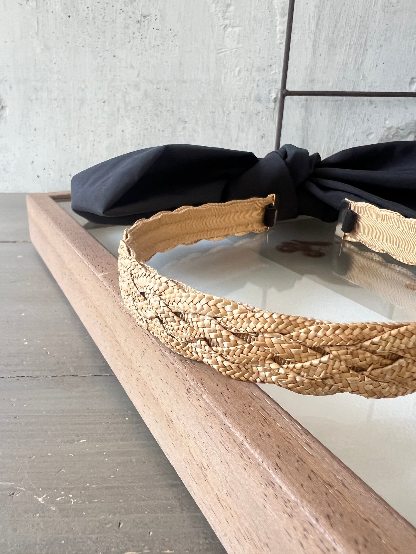 ［ Mia Hat ］Straw Ribbon Headband