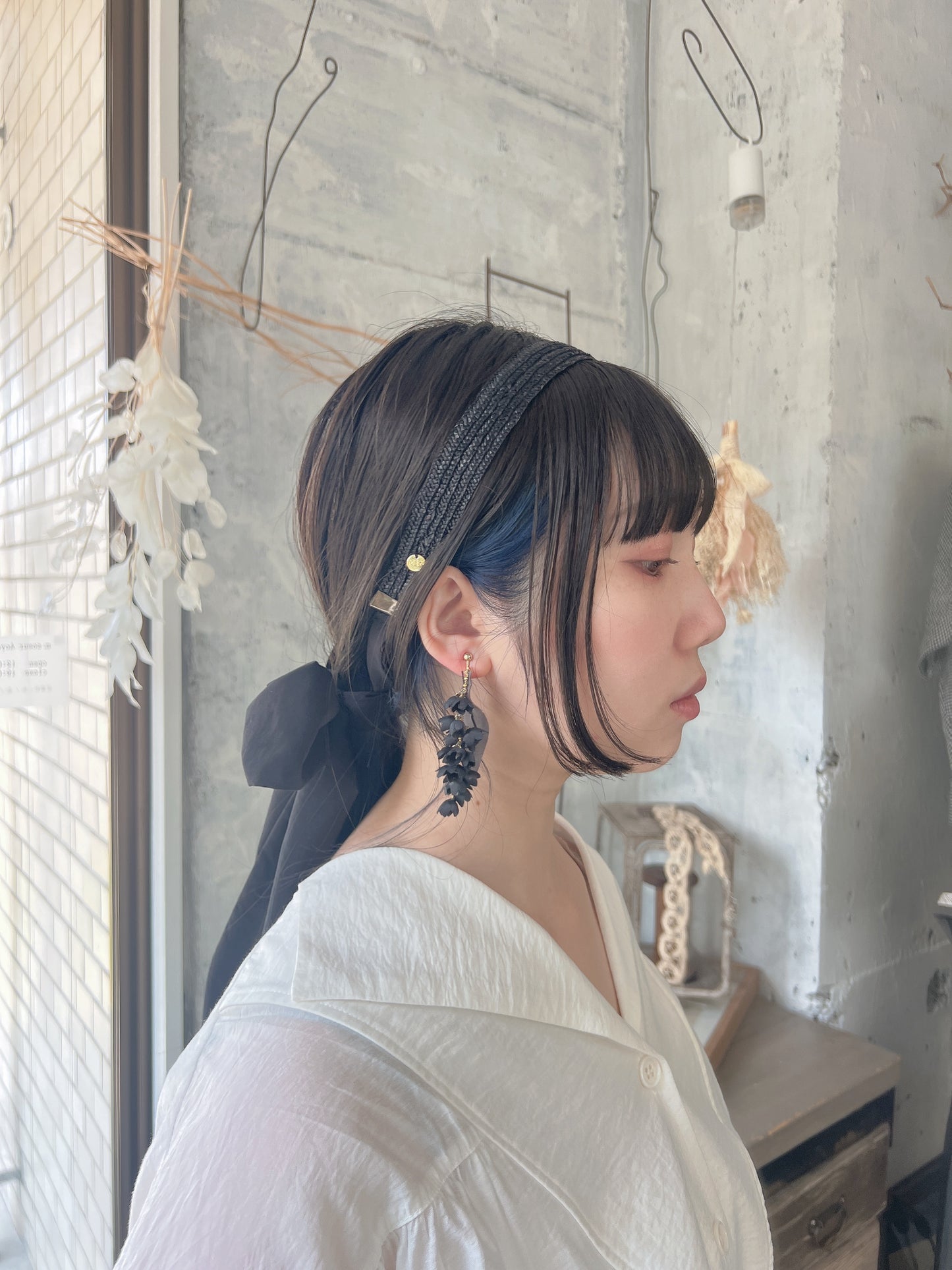 ［ Mia Hat ］Straw Ribbon Headband