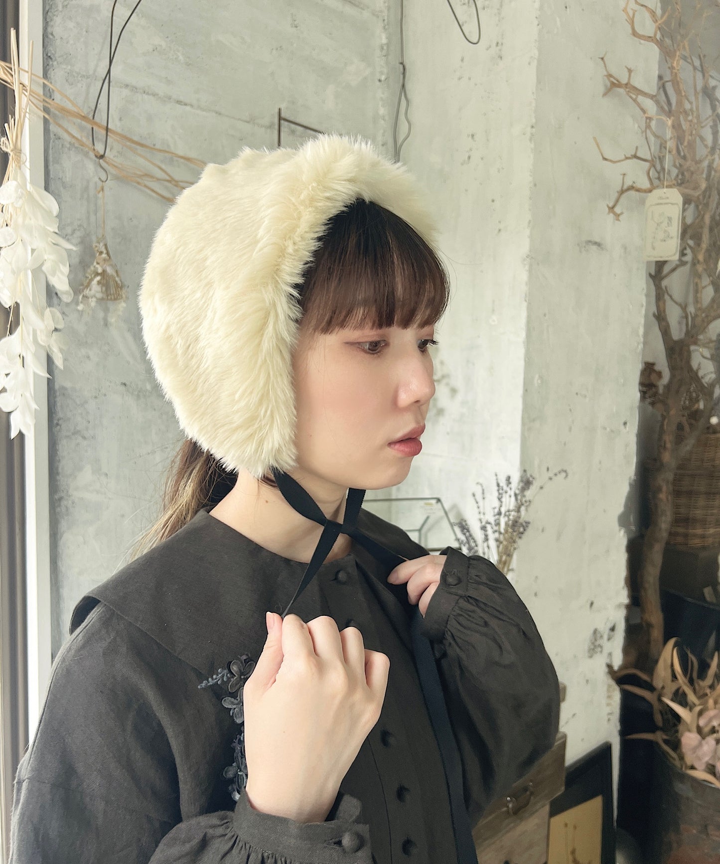 ［ Mia Hat ］Fur hood