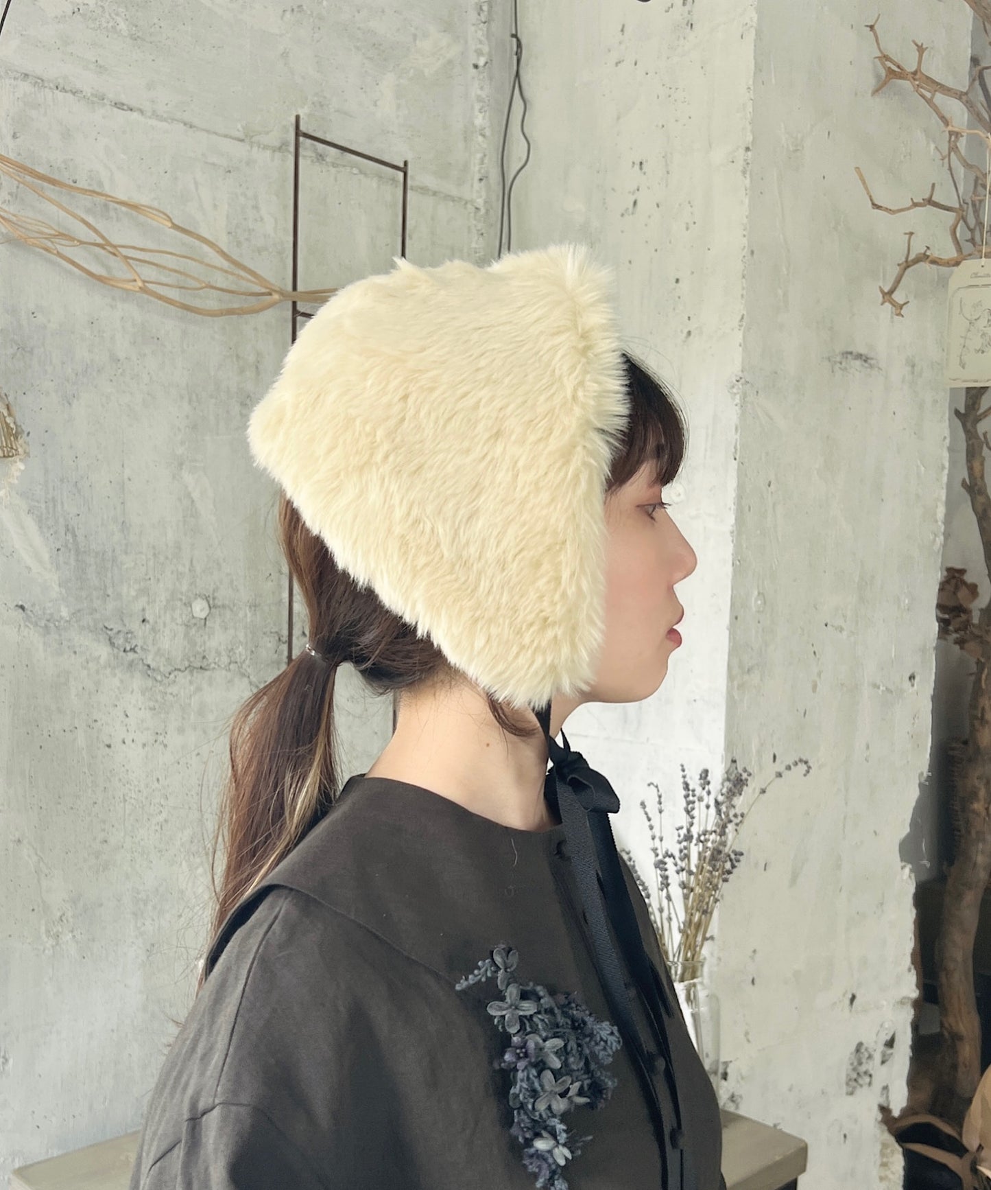 ［ Mia Hat ］Fur hood