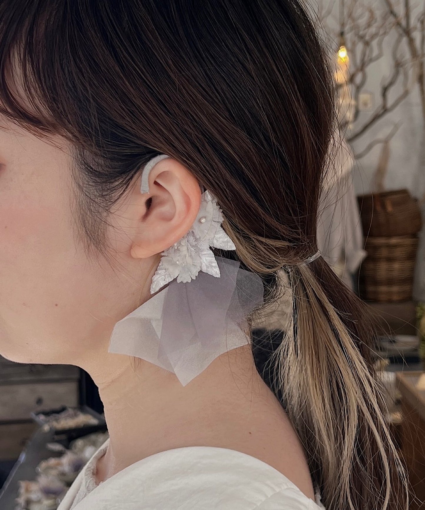 クララとサテンのイヤーフック