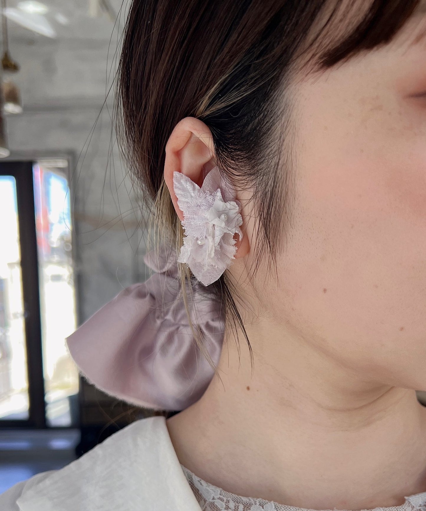 クララとサテンのピアス/イヤリング