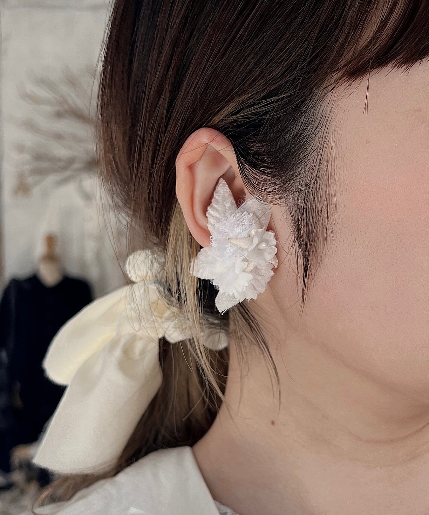 クララとサテンのピアス/イヤリング