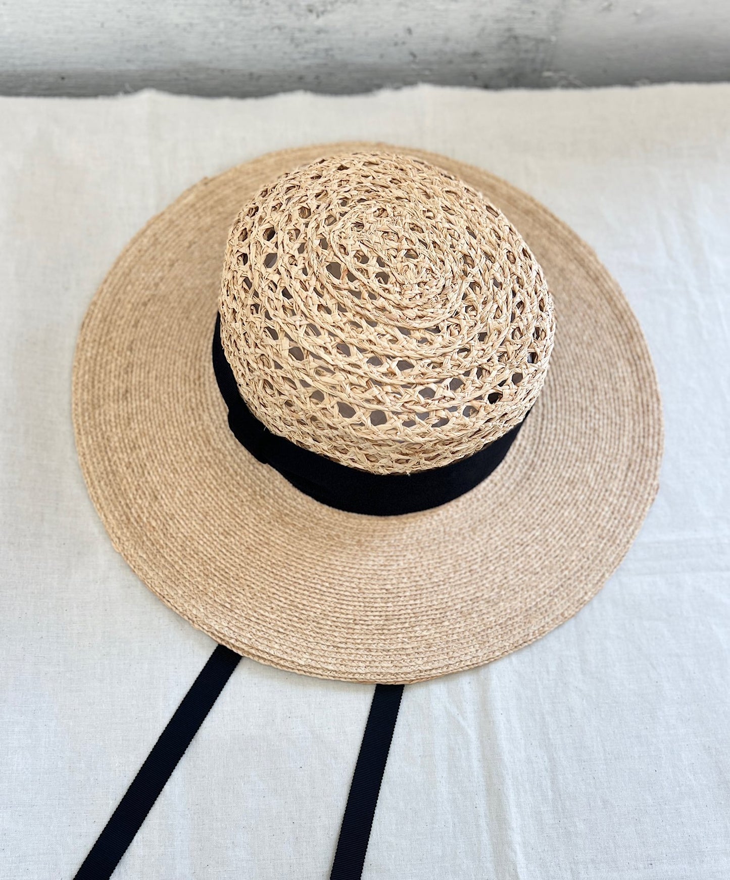 ［ Mia Hat ］Lace Canotier（Wide）