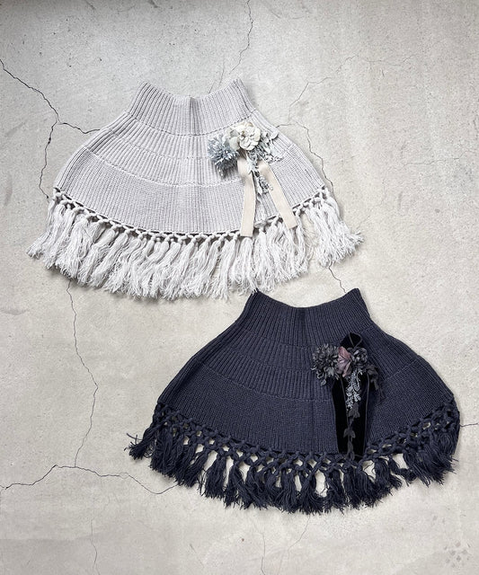 ラウンドポンチョ＊ショールピン付き