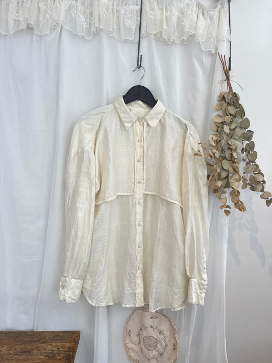 【GUPTIHA】Handloom mulberry silk：Shirt