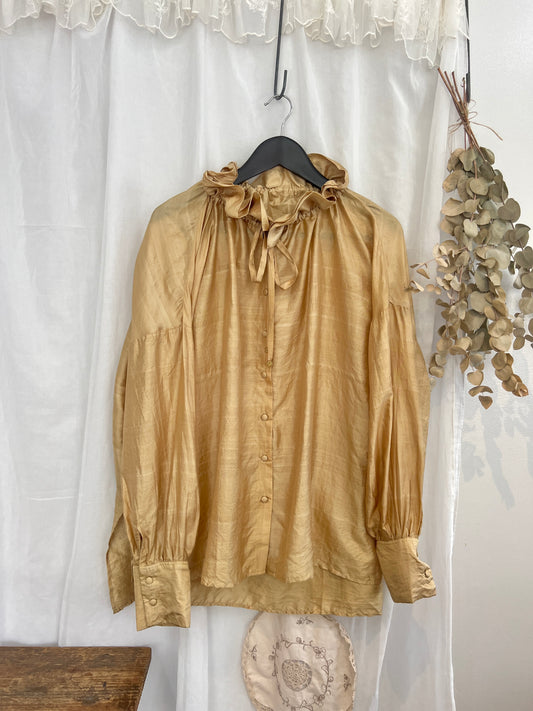 【GUPTIHA】Handloom mulberry silk：Blouse