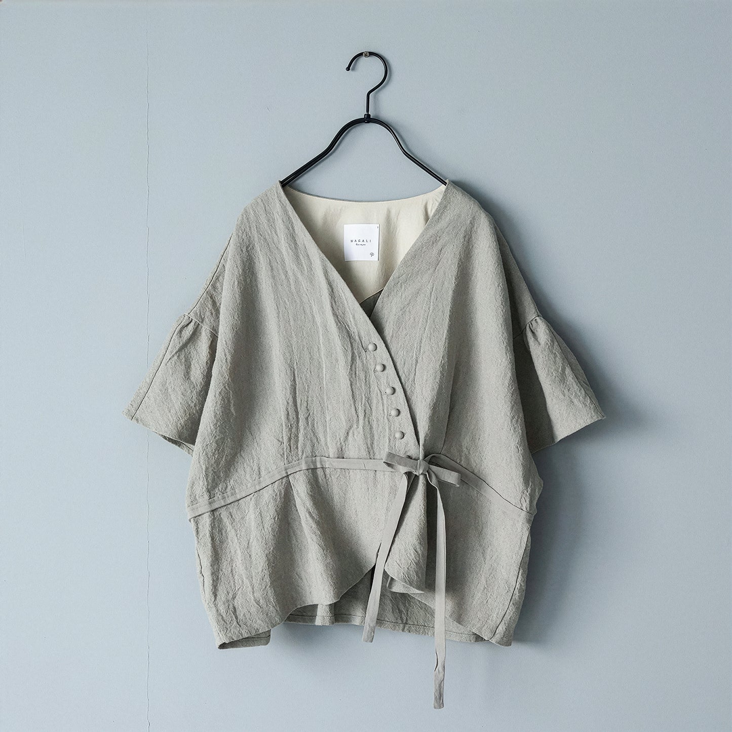 【MAGALI】トリプルウォッシュリネン・カシュクールジレ