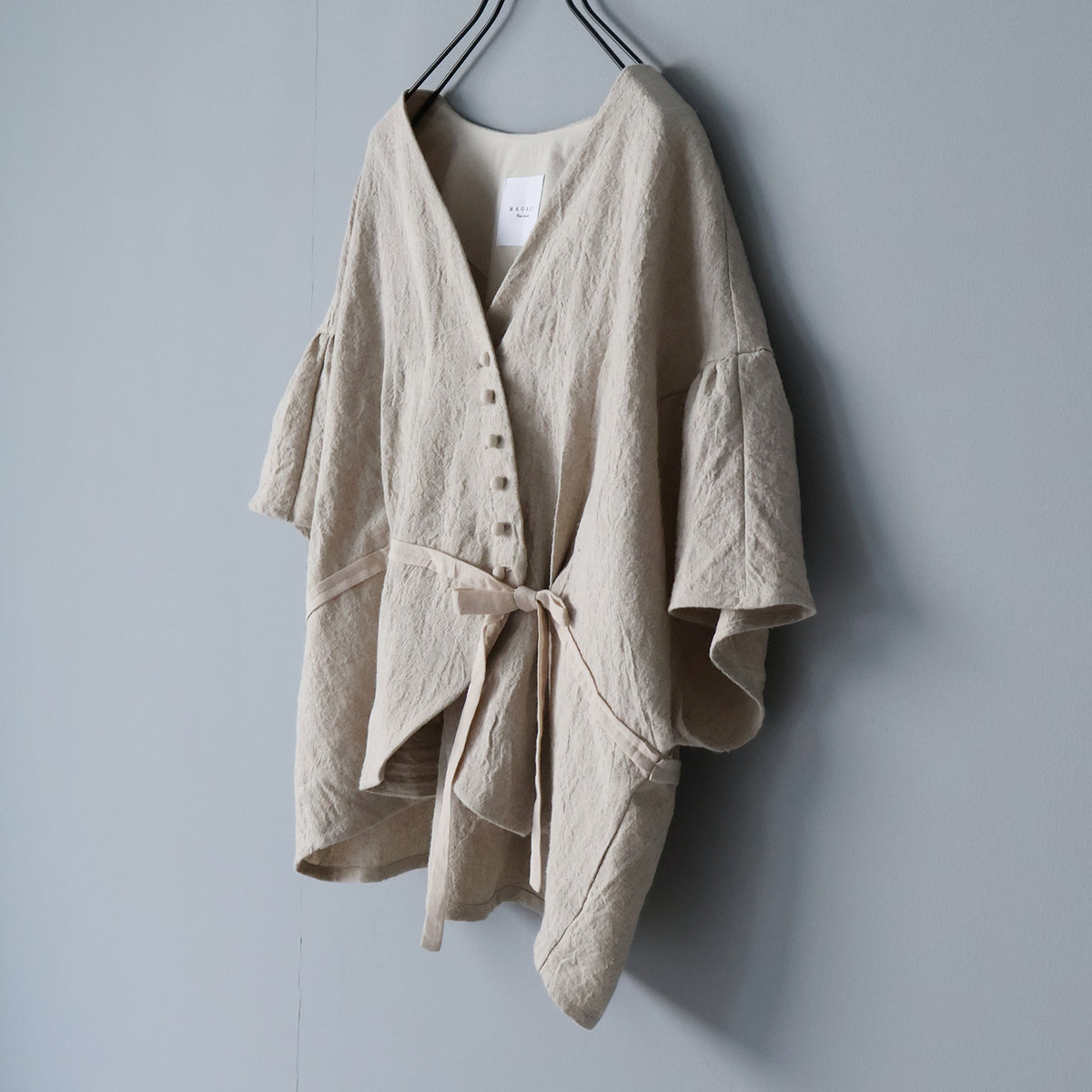 【MAGALI】トリプルウォッシュリネン・カシュクールジレ