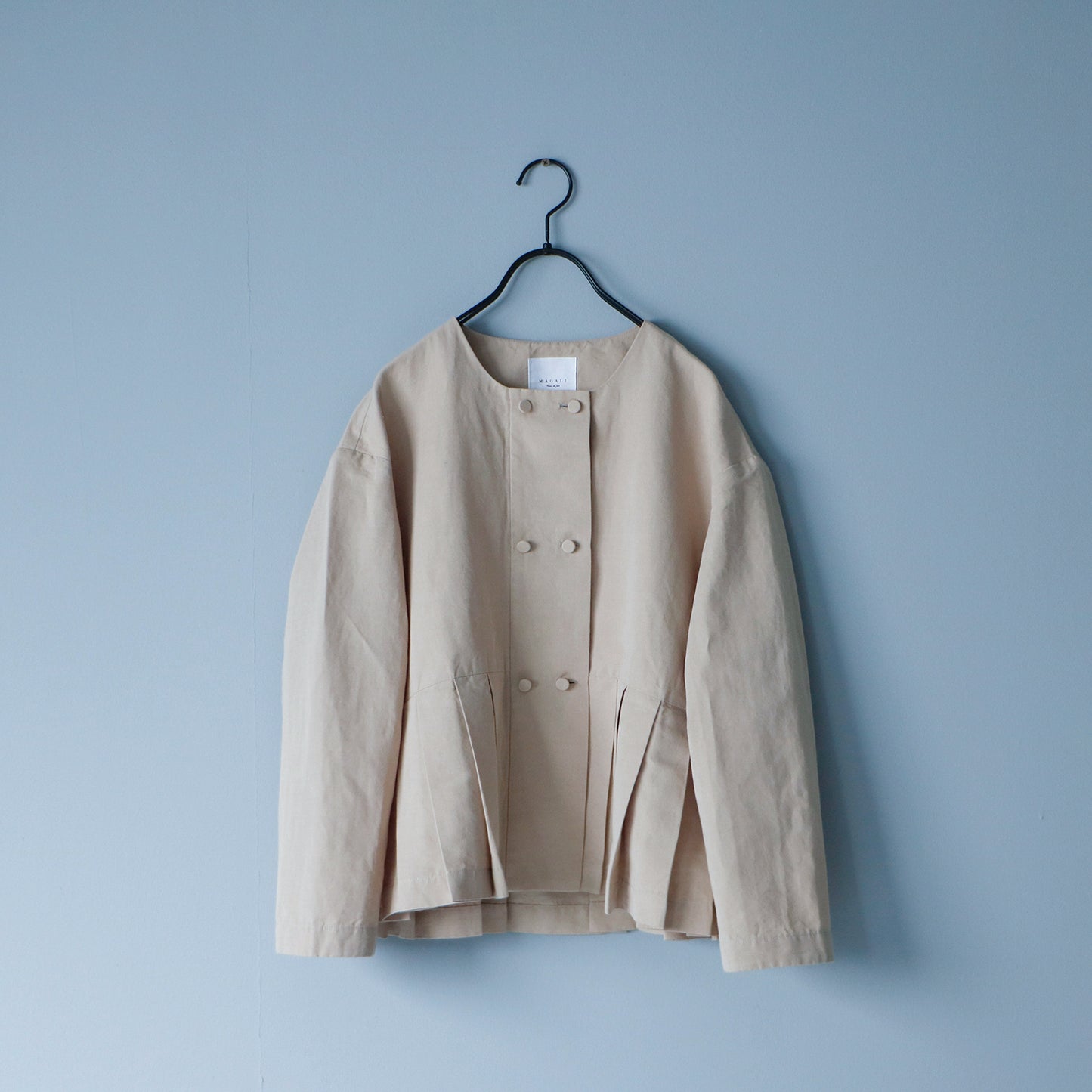 【MAGALI】ハイカウントコットンリネン・ダブルボタンジャケット