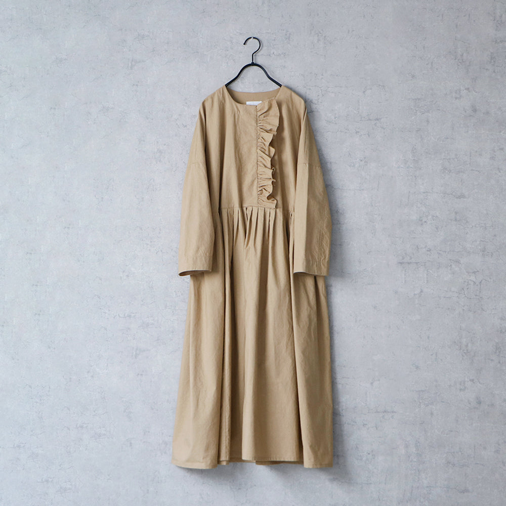 【MAGALI】ピグメントダイコットン・フリルワンピース