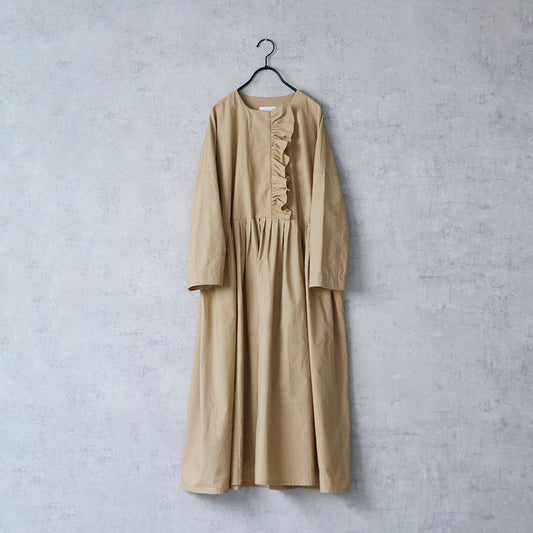 【MAGALI】ピグメントダイコットン・フリルワンピース