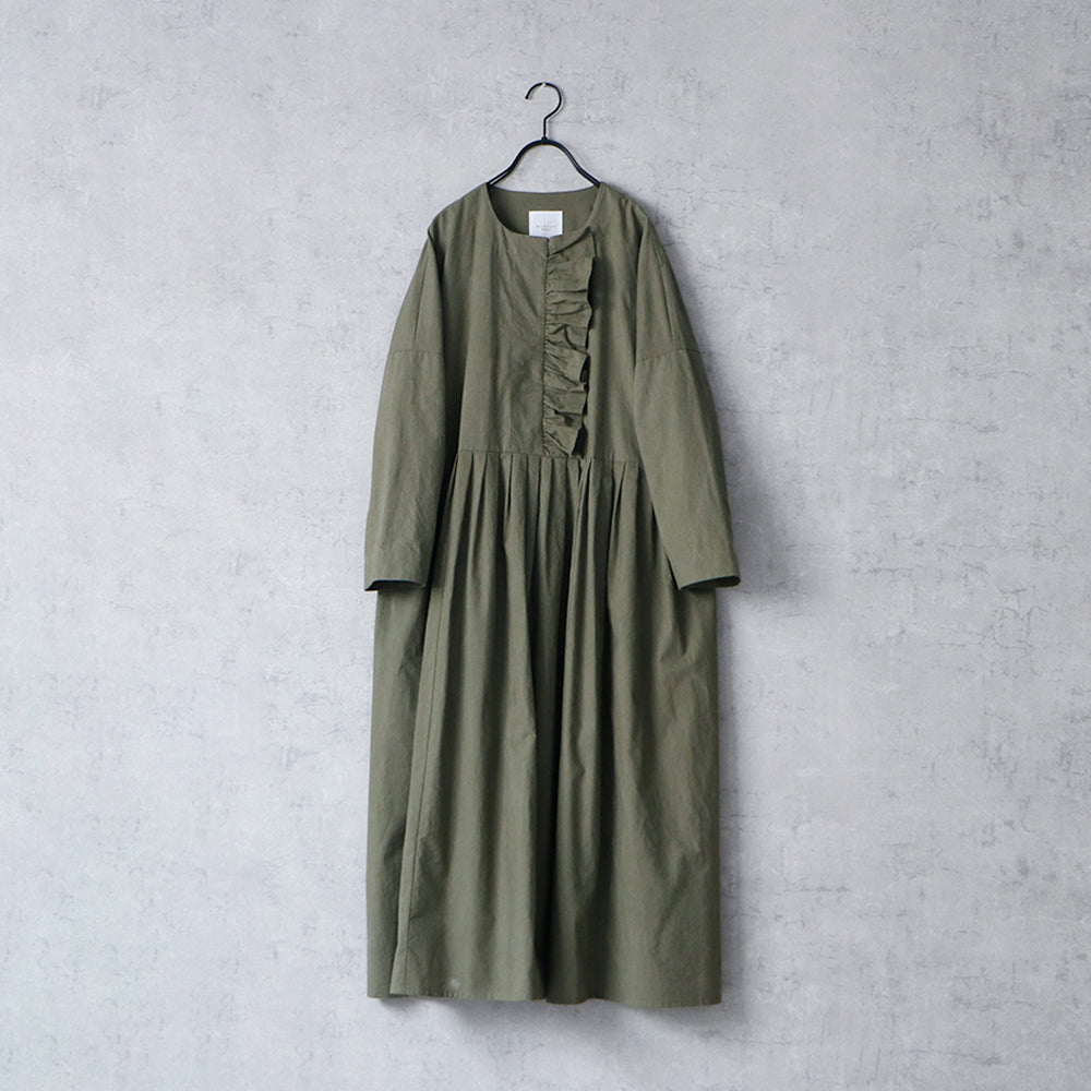 【MAGALI】ピグメントダイコットン・フリルワンピース