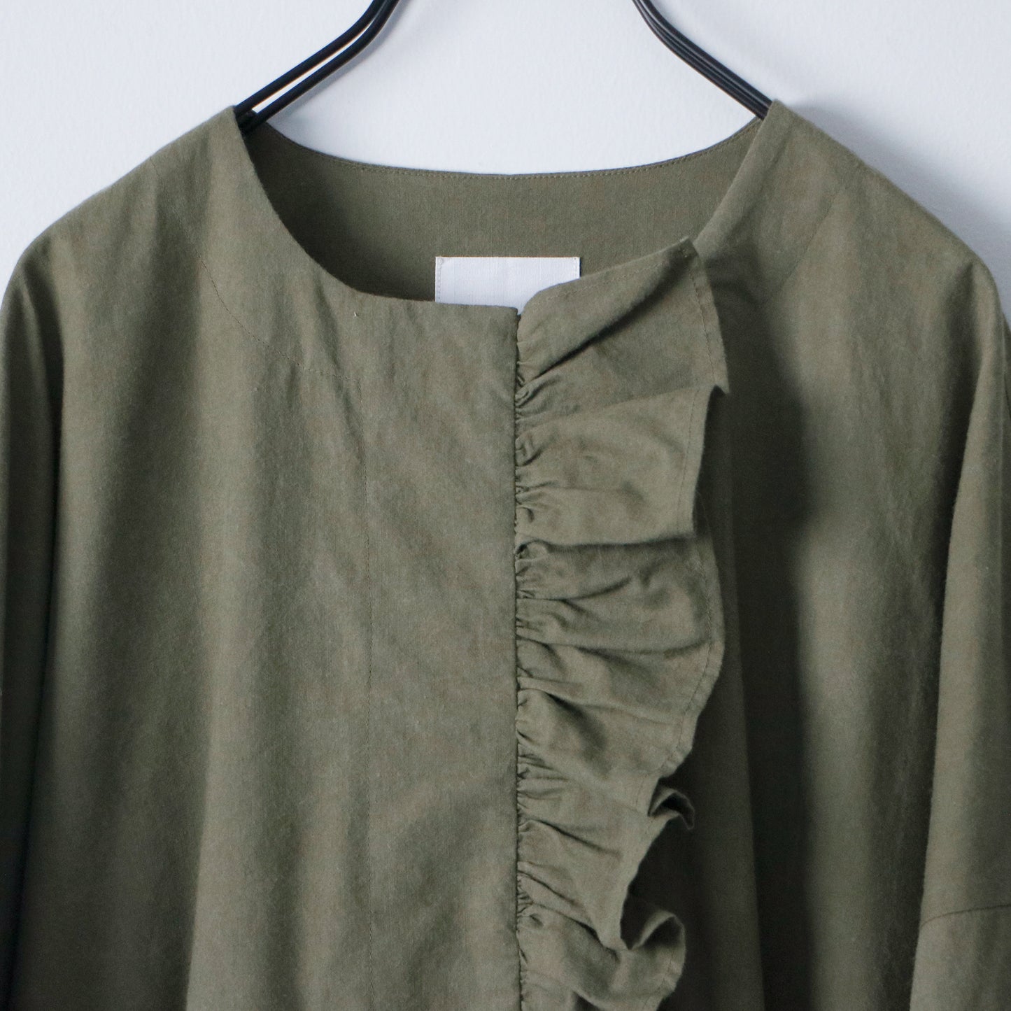 【MAGALI】ピグメントダイコットン・フリルワンピース