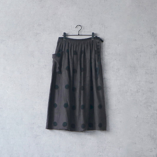 【MAGALI】RONDリネン・サイドボタンスカート