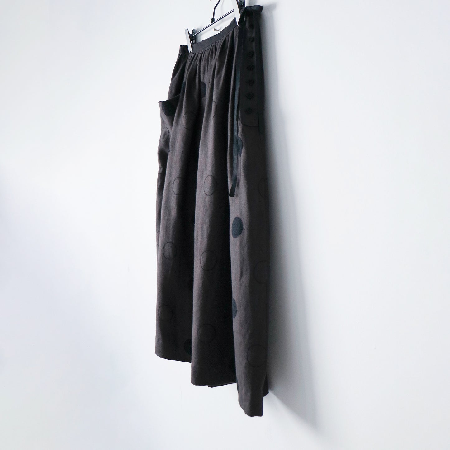 【MAGALI】RONDリネン・サイドボタンスカート