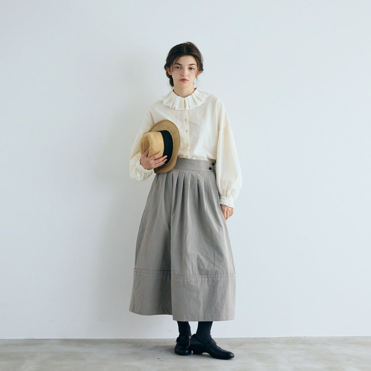 【MAGALI】オールドコットン・ラップ風スカート