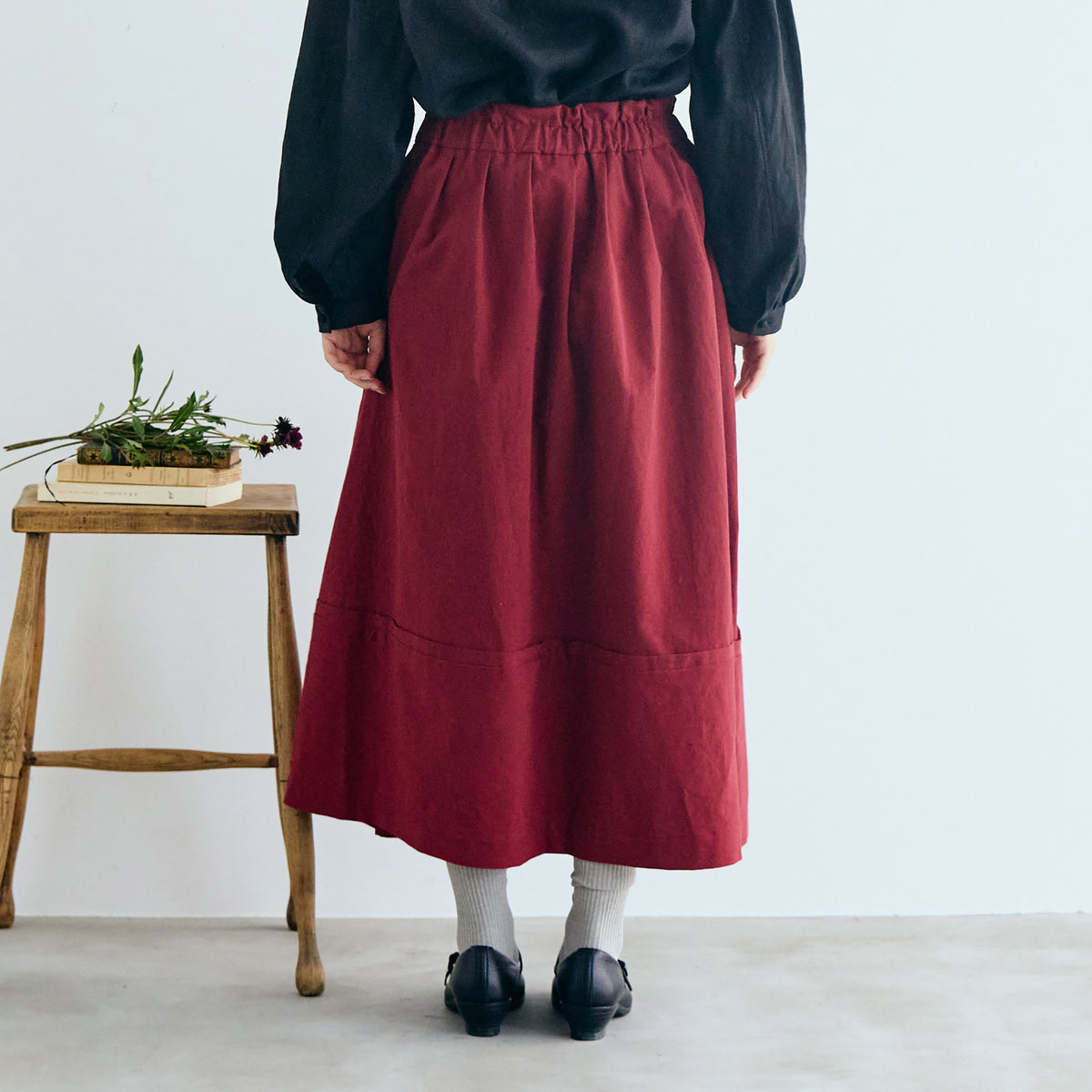 【MAGALI】オールドコットン・ラップ風スカート