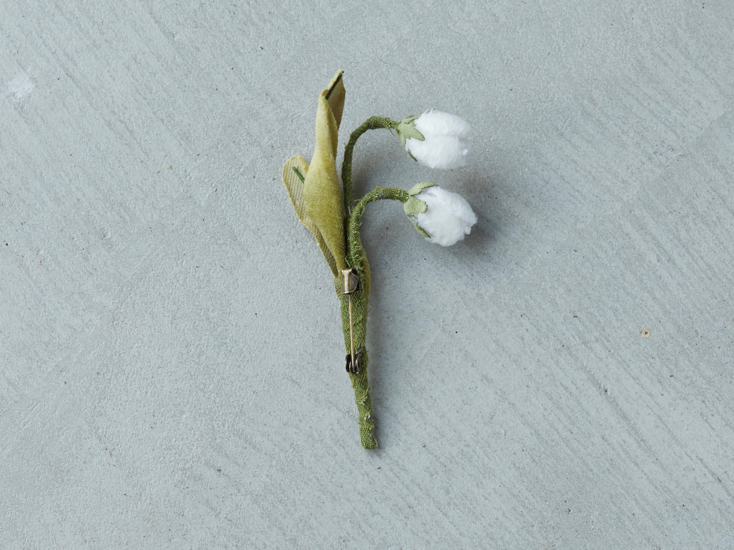 ［季節のお花ブローチ］2月：スノードロップ